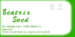 beatrix sved business card