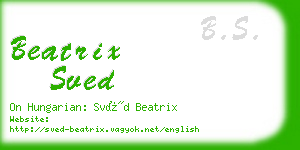 beatrix sved business card